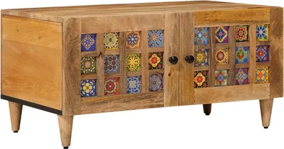 Obrázok produktu pre Konferenčný stolík Prírodná 80 x 50 x 40 cm Masívne mango drevo