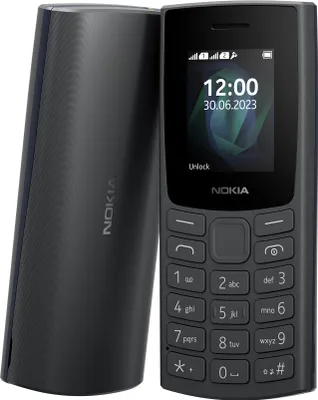 Produktbild von Nokia 105 (2024), Balken, Dual-SIM, 5,08 cm (2"), 120 x 160 Pixel, 1000 mAh, Schwarz