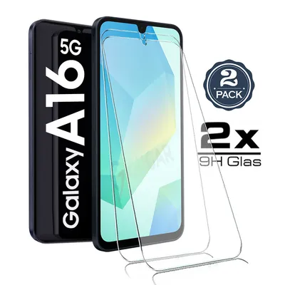 Produktbild von 2X Samsung Galaxy A16 5G - Panzerglas Glasfolie Display Schutz Folie Glas Screen 9H Hart Echt Glas Displayschutzfolie 2 Stück