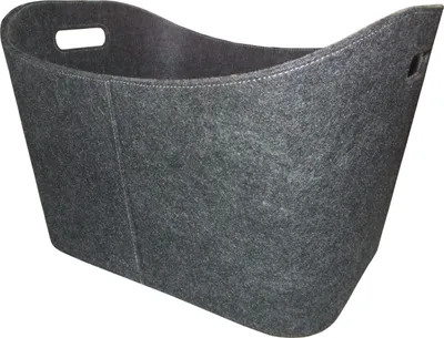 Immagine prodotto di Cestino in legno e multiuso Benta con coperchio in feltro, grigio 53,5x43x34 cm