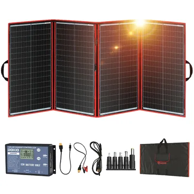 Produktbild von Tragbares Faltbares Solarmodul, 100W Hohe Effizienz, Komplettes Solarkit , 300 Watt