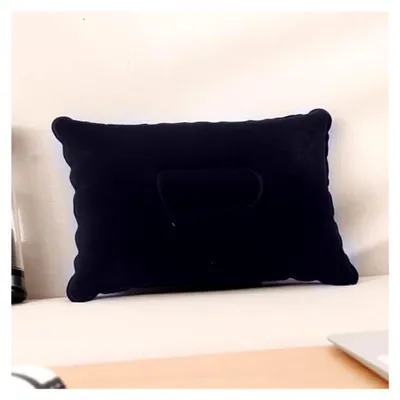 Produktbild von 2 Stück 34 * 22CM Kissen aufblasbar,Aufblasbares kopfkissen,Aufblasbares Kissen Camping Reisekissen Luftkissen Kopfkissen, Nackenkissen Strandkissen, für Outdoor Reisen, Wandern（Dunkelblau）