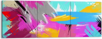 Produktbild von Bild auf Leinwand - Leinwandbild - Abstraktion modern - 150x50cm - Wand Bild - Wanddeko - Leinwanddruck - Bilder - Kunstdruck - Wanddekoration - Leinwand bilder - Wandkunst - CA150x50-3966