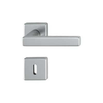 Produktbild von Hoppe Dallas Quadrat Rosettengarnitur F9 Aluminium Stahlfarben 1643/52KV/52KVS, OB Ovalbart