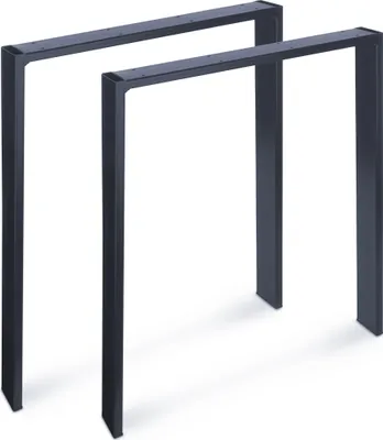 Obrázek produktu pro Magnetické stolové podnože Mobel 2X Design Sklon kovové antracitové šikmé stolové nohy Nábytkové zákryty | Ocelový rám stolu Sklon 70x72 cm