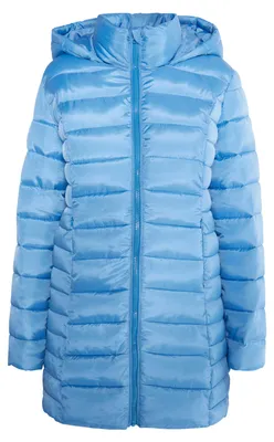 Produktbild von Damen Winterjacke blau XL mit tierfreundlicher Synthetikfüllung, leicht tailliert