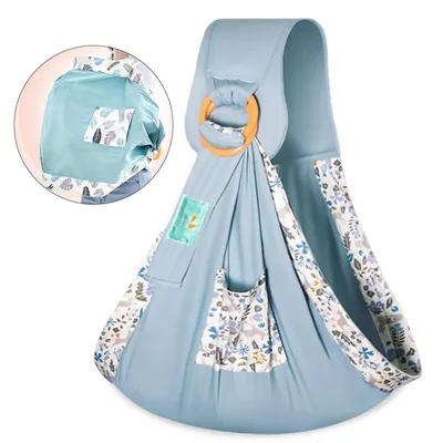 Produktbild von Babytragetuch, Babytrage aus weicher Baumwolle, Babytragesystem, Stilltuch mit verstellbaren Ringen für Neugeborene