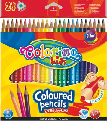 Produktbild von Dreieckige Bleistifte 24 Farben Colorino 51828PTR