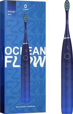 A product box and an electric toothbrush are displayed.