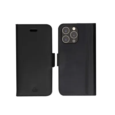 Obrázok produktu pre puzdro na iPhone 14 Pro Max - pravá koža - dbramante1928 Flip Cover - čierne