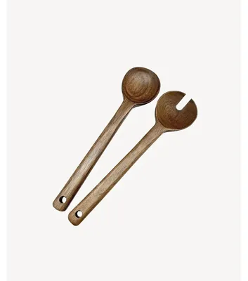 Immagine prodotto di Set di posate da insalata Luno in legno di acacia, 2 pezzi - 35 cm