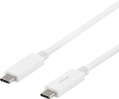 Obrázek produktu pro Deltaco USBC-1502, 1 m, USB C, USB C, USB 3.2 Gen 1 (3.1 Gen 1), Bílá