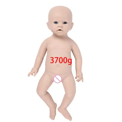 Produktbild von Silikon Reborn Baby Puppe, Lebensechtes Design, Sicher für Kinder, 48cm(19inch) Mädchen