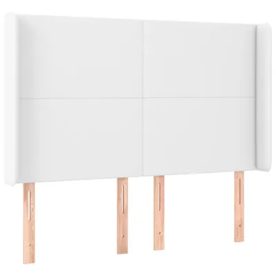 Produktbild von vidaXL Kopfteil mit Ohren Weiß 147x16x118/128 cm Kunstleder