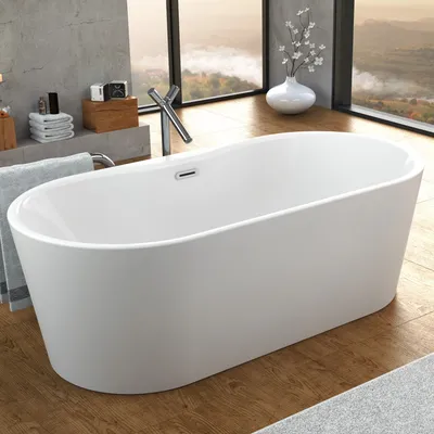 Obrázok produktu pre Kolpasan voľne stojaca vaňa COMODO-FS - farba: biela, rozmer: 185x90 cm