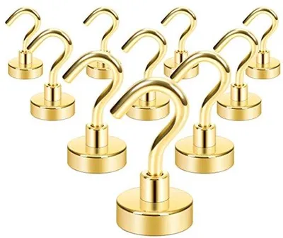 Produktbild von Famanu Magnetischer Haken 10 kg - Extra starke magnetische Haken für Aufhängung und Organisation (10 Stück)