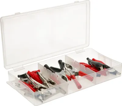 Produktbild von KOTARBAU® Krokodilklemmen und Batterieklemmen im Sortiment 28er Set
