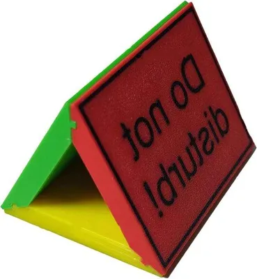 Productafbeelding van Niet Storen Bord - Vergaderzaal Indicator - Concentratie Verbeteren - 3-zijdige Indicator - 8.1 x 6 cm - Rood Geel Groen