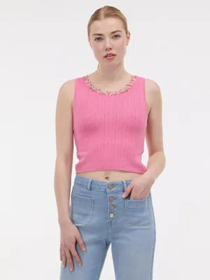 Produktbild von Orsay Rosa Damen-Tanktop mit Applikation M