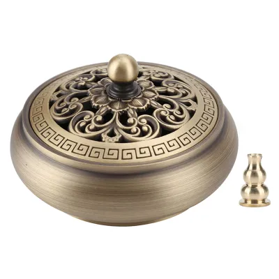 Image de Rostfrei, Nicht verblassen, Exquisite Verarbeitung Langlebiger Weihrauchbrenner, Kupfer-Weihrauchbrenner für Home Office-Geschenke und Bastelornamente