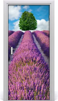 Produktbild von Tulup Türaufkleber 95x205 cm Dekorative Aufkleber Selbstklebend Wasserdichte Tapete Abnehmbar Schlafzimmer Wohnzimmer Wohnkultur - Lavendelfeld