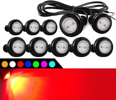 Obrázek produktu pro LED denní světlo pro motocykly, 9 W, 23 mm, červená LED lišta