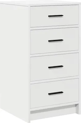 Image de Buffet avec tiroir Blanc 40 x 41 x 75 cm Bois d'ingénierie