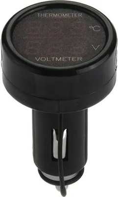 Immagine prodotto di 2 in 1 Voltmetro auto montato con doppio display a colori Tember Nero