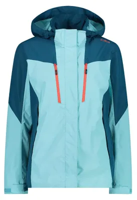 Immagine prodotto di CMP, giacca da donna, con zip e cappuccio, colore turchese, taglia 36