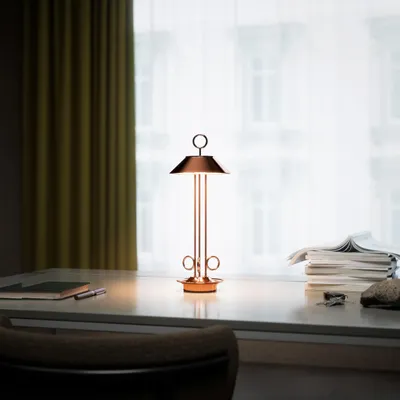 Produktbild von SIGOR Akku-Tischleuchte Nudiderot 42cm kupferfarben 2,2W FlexMood 2200K/2700K IP54 Ra85 dimmbar