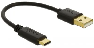 Obrázek produktu pro DeLOCK 80954, 0,15 m, USB A, USB C, Černá