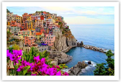 Produktbild von Poster - Poster ohne Rahmen - Italien küste felsen landschaft - 91,5x61 cm - Wand Bild - Wanddeko - Wandbilder - Kunstposter - Wandposter - Bilder - Kunstdruck - Wandbild - P2XAA91x61-2684