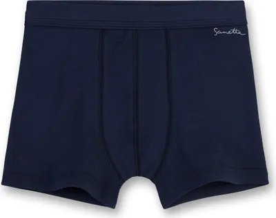 Produktbild von Sanetta Jungen Short - Pant, Unterhose, Organic Baumwolle, 104-176, einfarbig Dunkelblau 164