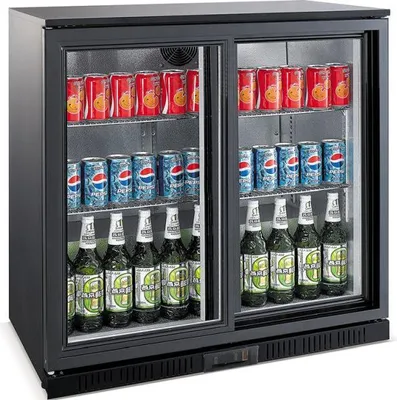 Immagine prodotto di Frigorifero da bar Combisteel con 2 porte e 4 ripiani, 208 litri