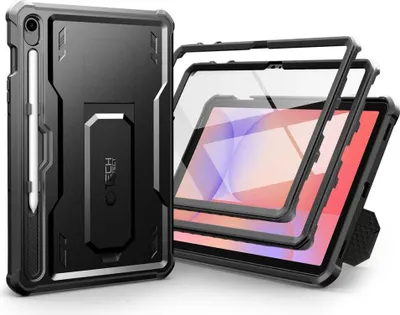 Immagine prodotto di Custodia protettiva con protezione per lo schermo Tech-Protect Poliammide Pro per Galaxy Tab S10 FE / S10 Lite / S9, nero