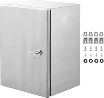 Obrázok produktu pre "16x12x6" Elektrická skrinka z nehrdzavejúcej ocele - IP66 pre montáž na stenu"