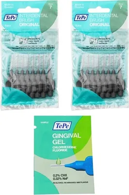 Produktbild von 2x8 TePe Original Interdentalbürsten - 1,3 mm  grau  + 2ml Gingivalgel