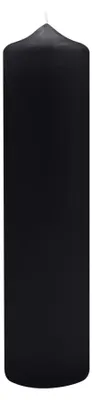 Produktbild von Spitzkopf Stumpen Kerzen Schwarz 30 x Ø 6 cm, 6 Stück