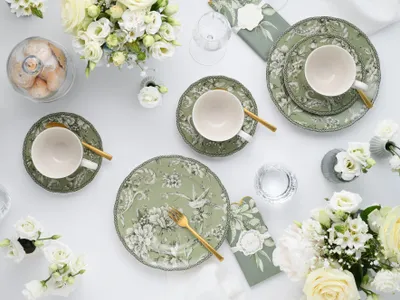 Produktbild von CreaTable, 24775, Adelaide Grün, Kombiservice 20-tlg, Porzellan