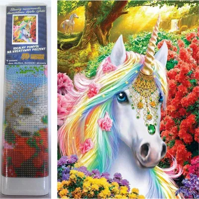 Image de Norimpex Diamant peintureReproductionée Licorne 30x40cm