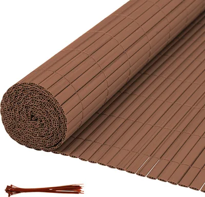 Obrázok produktu pre Jayseuw PVC obrazovka plot súkromie obrazovka pre plot balkón hnedá 1,4 x 3 m