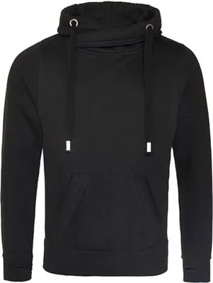 Produktbild von Just Hoods JH021 | Herren Cross Neck Hoodie - Farbe: Jet Black - Größe: M