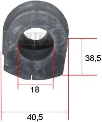 Produktbild von CORTECO 49367525 Lagerung Stabilisator Stabigummi Hinten für NISSAN X-TRAIL (T30)