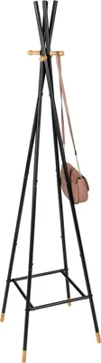 Produktbild von WENKO Metall Standgarderobe mit vier Haken Loft in Schwarz 42 x 170 x 42 cm