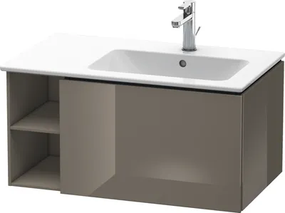 Produktbild von Waschtischunterbau L-CUBE 400x820x481mm Be re fla grey hochglanz flannel grey hochglanz