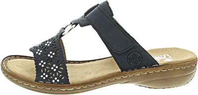 Produktbild von Rieker 60871 Schuhe Damen Pantoletten Sandalen, Größe:40 EU, Farbe:Blau