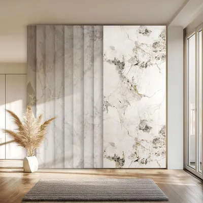 Produktbild von HEXIM Marmorplatten Optik 2 Stück 280x122 cm SPC Kunststoff Innen & Außenbereich Granit Steinoptik - Duschrückwand Küchenrückwand Spritzschutz Wandverkleidung (6,84 m² 8045B) A-Serie
