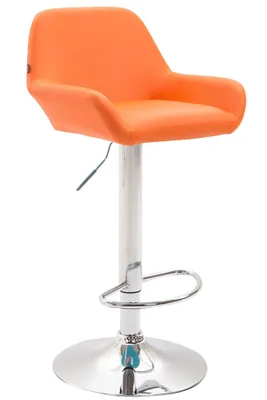 Produktbild von Barhocker HLO-CP8 Kunstleder chrom  orange