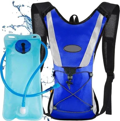 Produktbild von Famanu Hydrationsweste leichtgewichtig - 2L Wasserblase - Wasserdicht reflektierend