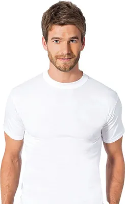 Produktbild von 2er Herren T-Shirt Unterhemd Feinripp Achselhemden 100% Baumwolle 2102-S-Weiß
